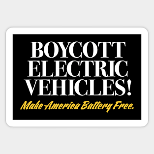 Boycott Electric Vehicles Sticker